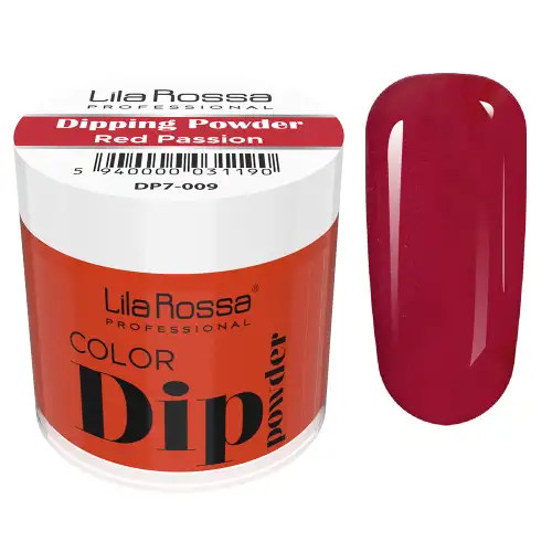 Dipping powder color, Lila Rossa, 7 g, 009 red passion
