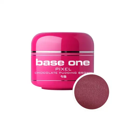 Gel UV color Base One, 5 g, Pixel, chocolate pudding brown 15