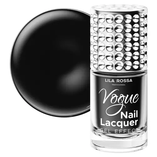 Lac de unghii, Lila Rossa, Vogue, gel effect, 10 ml, Black