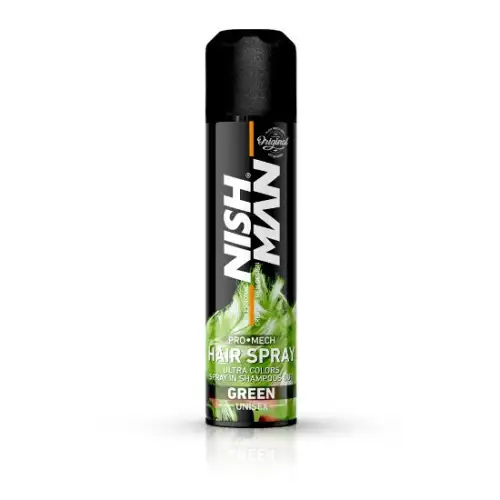 NishMan Spray colorant verde pentru par Ultra Colors Green 150ml