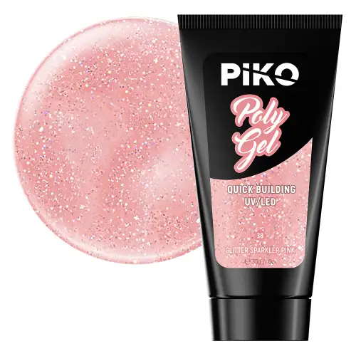 Polygel color, Piko, 30 g, 38 Glitter Sparkler Pink