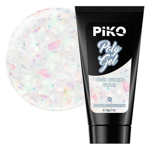 Polygel color, Piko, 30 g, 61 Glitter Iced Diamond