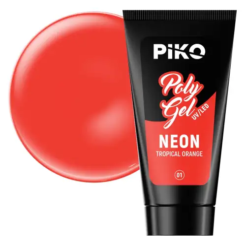 Polygel color Piko Neon, 30 ml, 01 Tropical Orange
