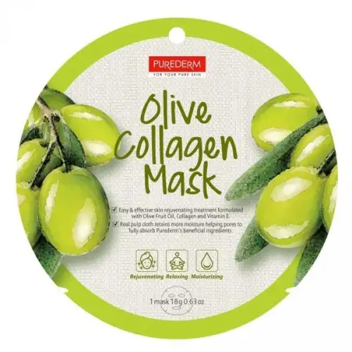 Purederm Masca faciala cu colagen, vitamina E si extract de masline 1buc