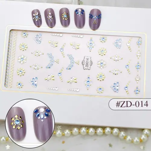Sticker 3D Manichiura Nail Art Cristal ZD014